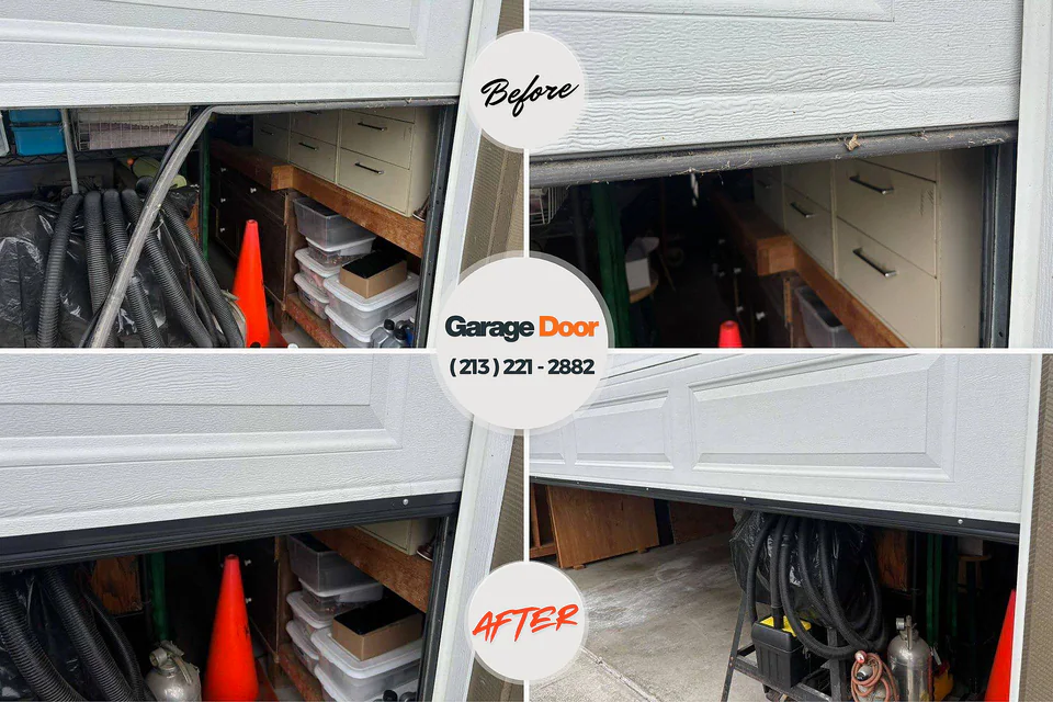 Before and after: garage door repair Thunder Mountain, NM